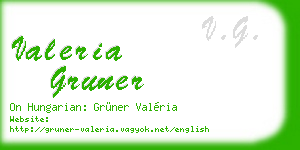 valeria gruner business card