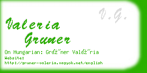 valeria gruner business card